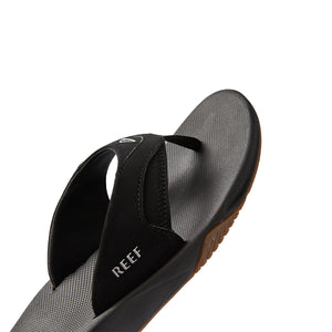 כפכפי גברים Fanning Black Silver