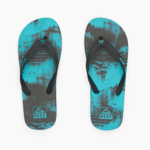 Kid Switchfoot Print Washed Aqua כפכפי ילדים