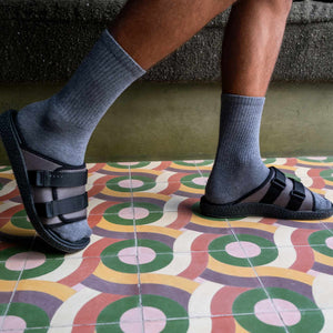 Montauk Olive Black כפכפי גברים