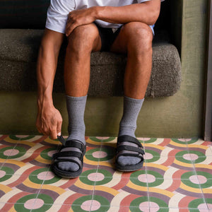 Montauk Olive Black כפכפי גברים