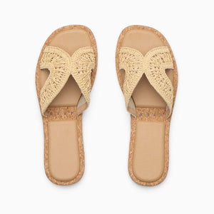 Willow Paisley Natural Textile כפכפי נשים