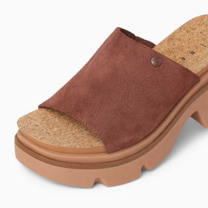 Reef Vista Luxe Evie Brown Black כפכפי פלטפורמה לנשים