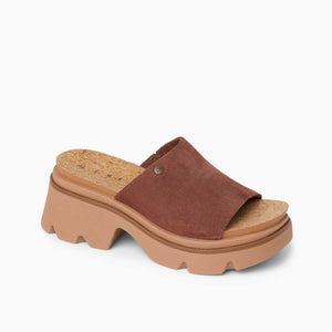 Reef Vista Luxe Evie Brown Black כפכפי פלטפורמה לנשים