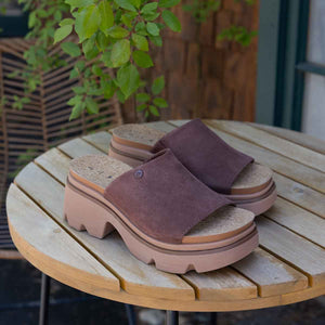 Reef Vista Luxe Evie Brown Black כפכפי פלטפורמה לנשים