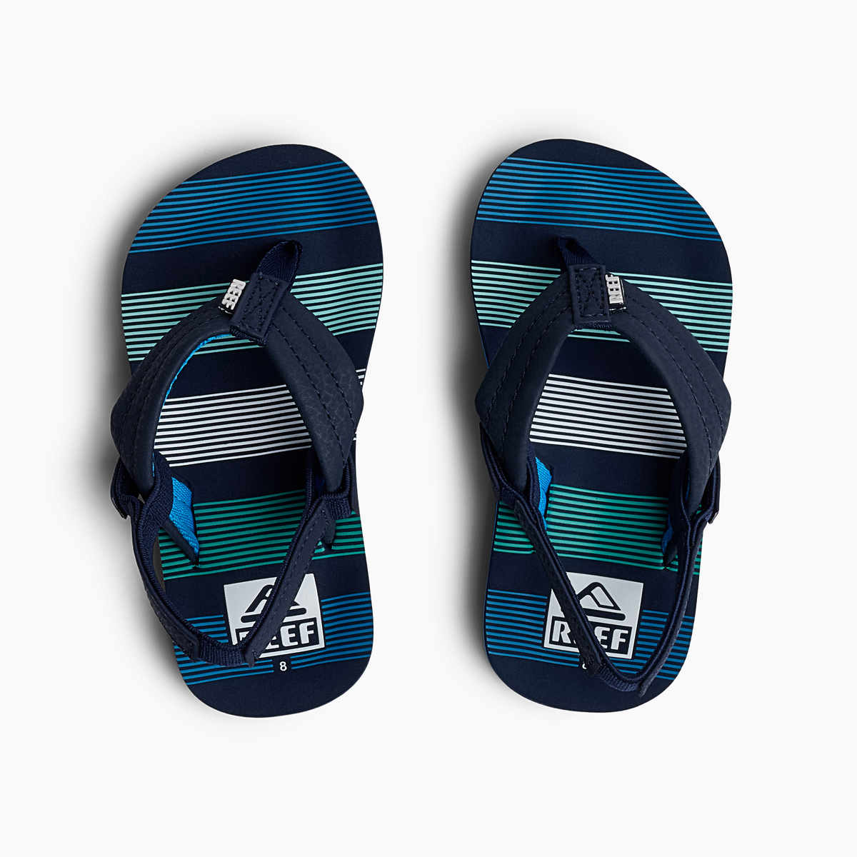 Little Ahi Deep Sea Stripes כפכפי תינוקות