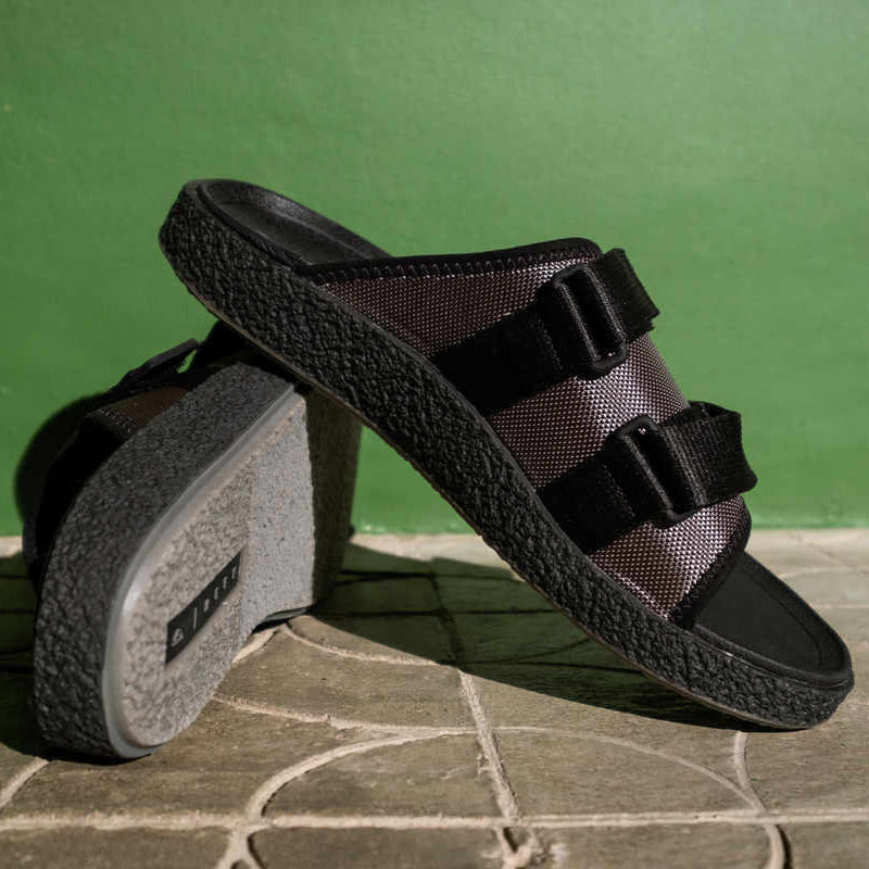 Montauk Olive Black כפכפי גברים