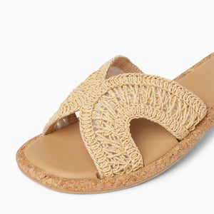 Willow Paisley Natural Textile כפכפי נשים