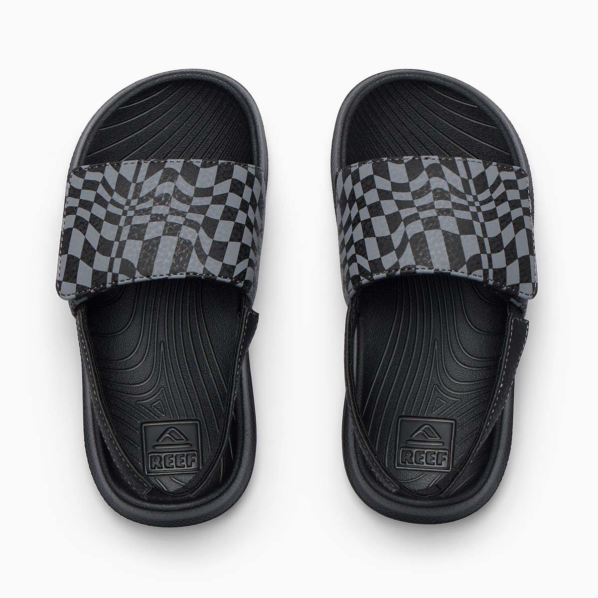Little Salty Slide Black Swell Checker כפכפי תינוקות