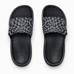 Reef Kids Salty Slide Black Swell Checker כפכפי ריף לילדים