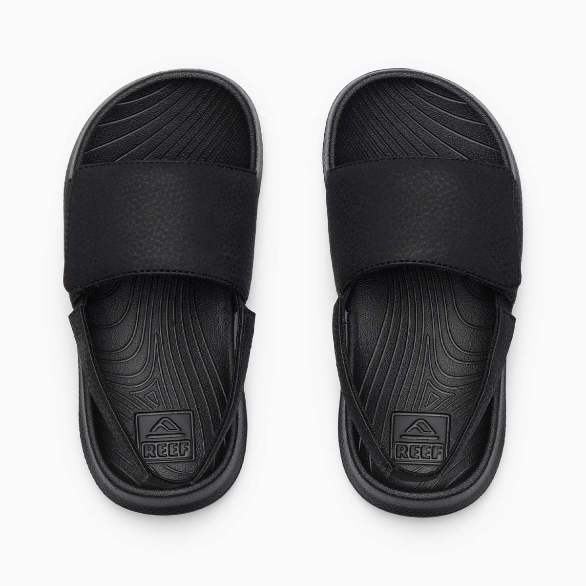 Reef Little Salty Slide Black White כפכפי ילדים
