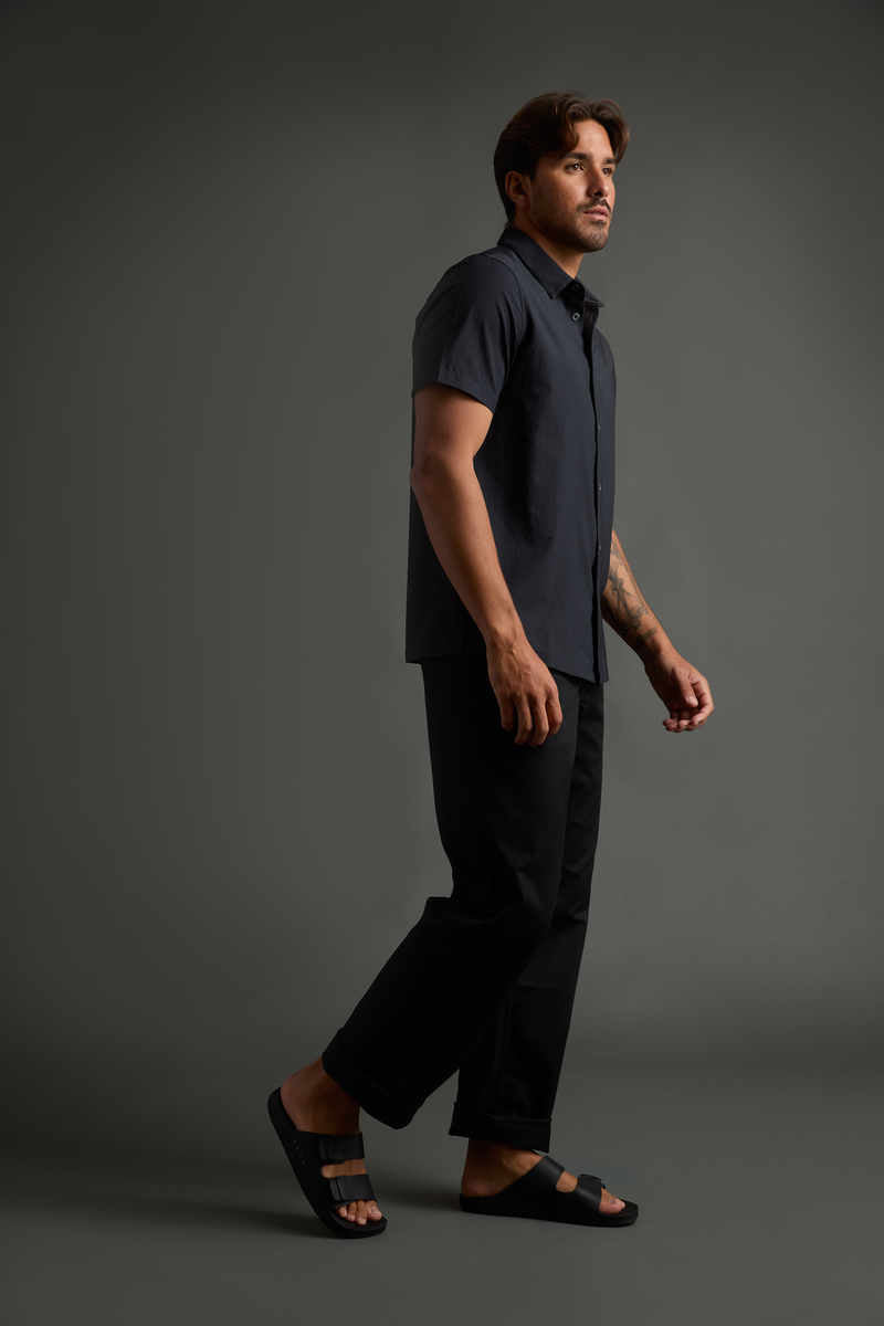 Ojai Two Bar Black כפכפי גברים